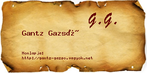 Gantz Gazsó névjegykártya